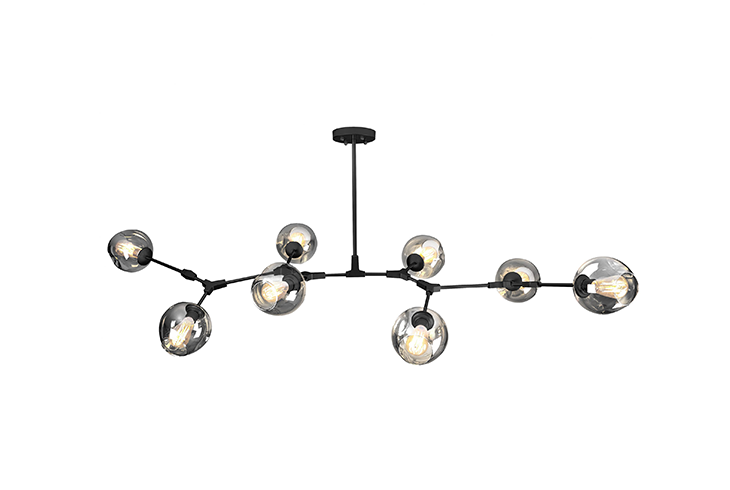 Candil de techo Quor | Sakura 8 luces Q16068-BK