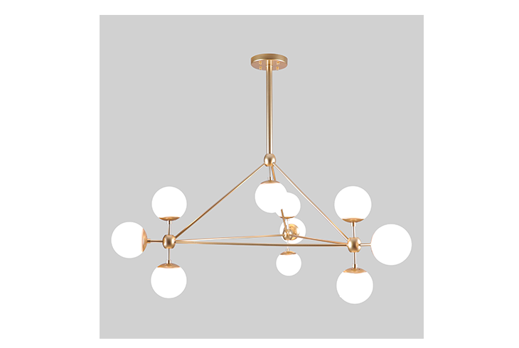 Candil de techo Quor | Miro 10 luces Q16081-GD WT