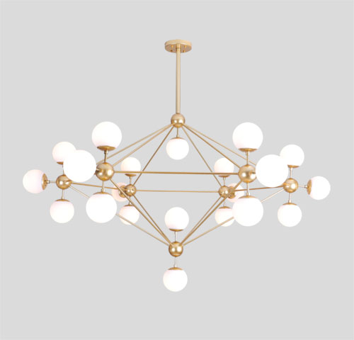 Candil de techo Quor | Miro 21 luces Q16083-GD WT