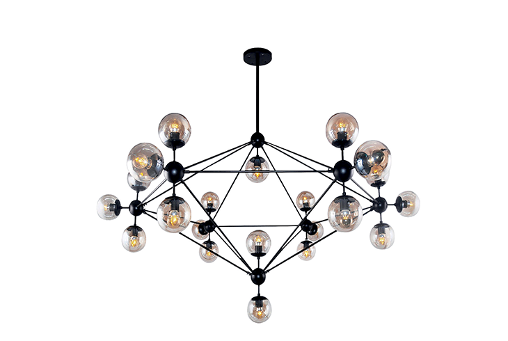 Candil de techo Quor | Miro 21 luces Q16083-BK AM